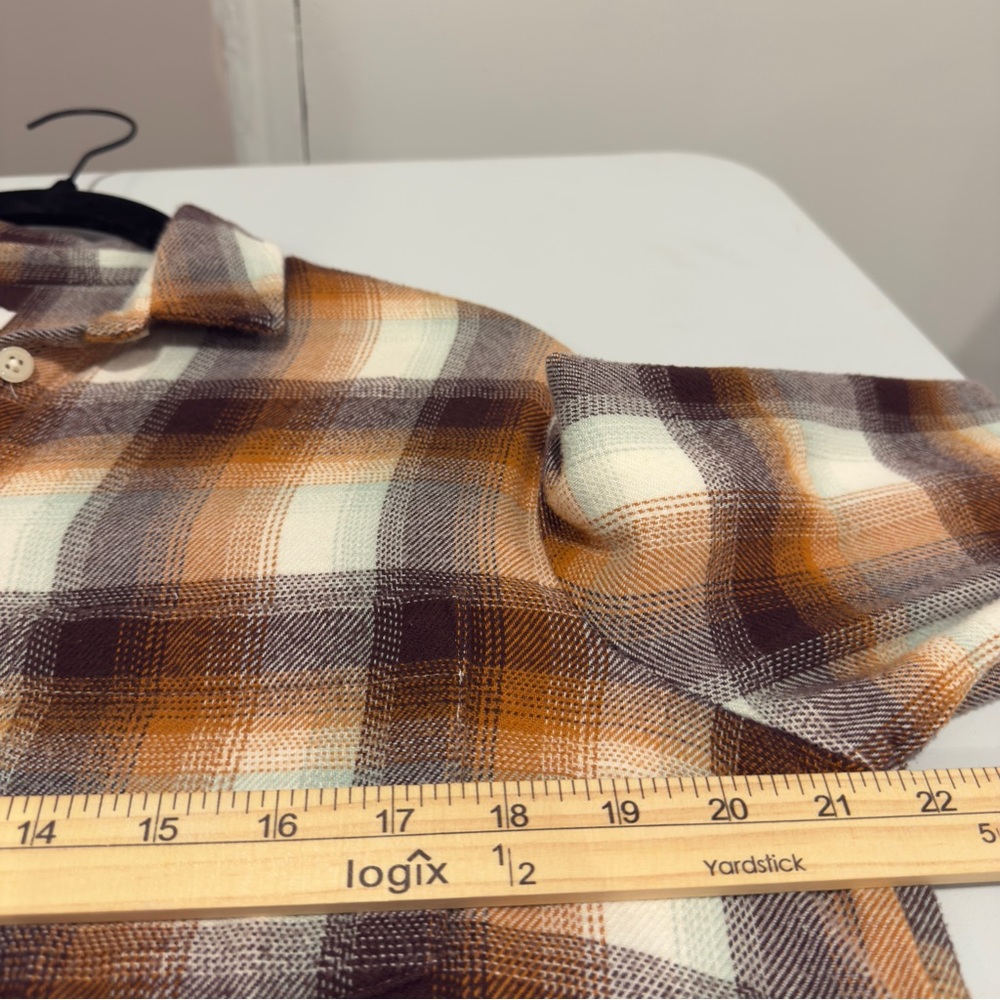 Madewell Flannel Oversized Ex-Boyfriend Button Down Shirt in Bickett Plaid Sz S - Picture 14 of 15